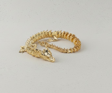 Majestic 3D Golden Dragon Statue