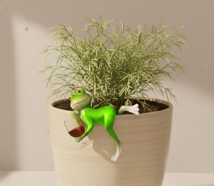 Green Frog Wine Glass Hanging