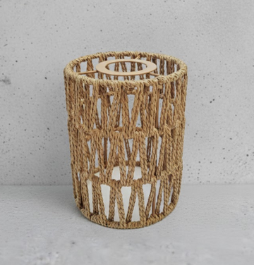 Handwoven Paper String Table Lamp