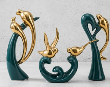 Abstract Ceramic Bird Sculpture