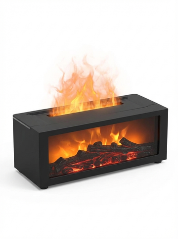 Diffuseur d'huiles essentielles Aroma Air Humidifier avec flamme, humidificateur d'air, diffuseur de brume fraîche USB de bureau, diffuseur d'arômes ultrasonique avec télécommande