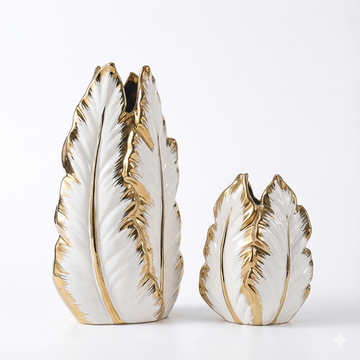 Nordic Gold Ceramic Vase