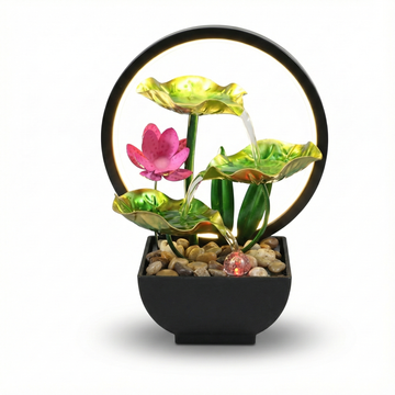 Tabletop Water Fountain with LED Lights