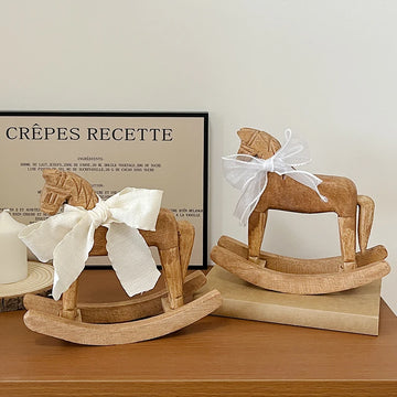 Hand-Carved Wooden Rocking Horse