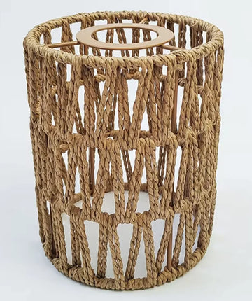 Handwoven Paper String Table Lamp