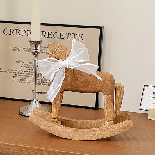 Hand-Carved Wooden Rocking Horse