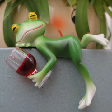 Green Frog Wine Glass Hanging